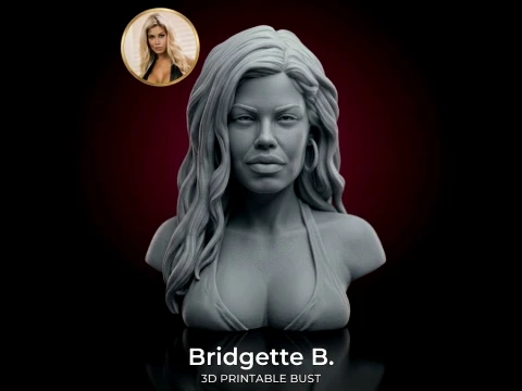 Mod&egrave;le d'impression 3D du buste de Bridgette B Modèles 3D en vedette
