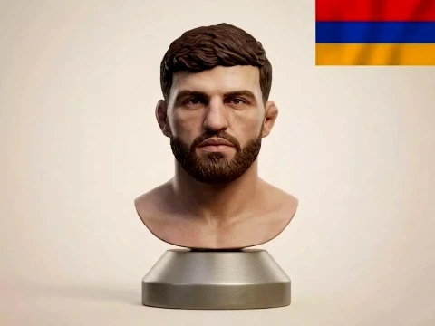 Arman Tsarukyan 3D-Printable Bust UFC 3D Print Model