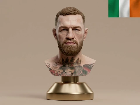 Conor McGregor 3D-Printable Bust UFC 3D Print Model