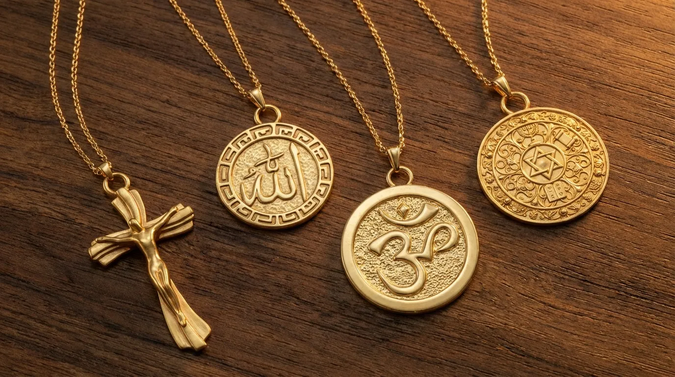 Interfaith Symbol Pendant Pack 3D Print Model .c4d .max .obj .3ds .fbx .stl .blend 