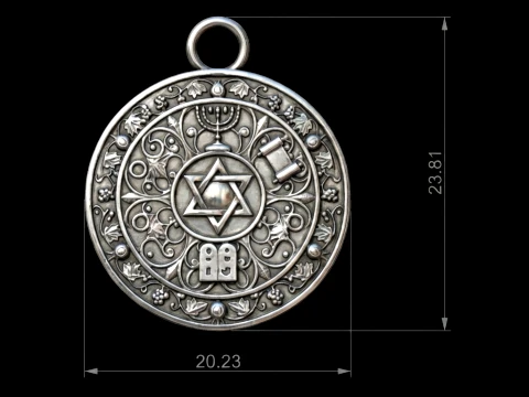 Interfaith Symbol Pendant Pack 3D Print Model