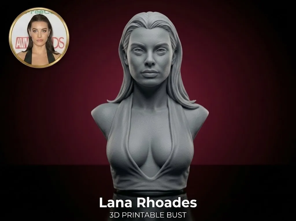 Lana Rhoades bust 3D print model 3D Print Model .c4d .max .obj .3ds .fbx .stl .blend 