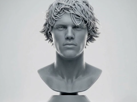 Justin Bieber 3D-Printable Bust 3D print model 3Dプリントモデル