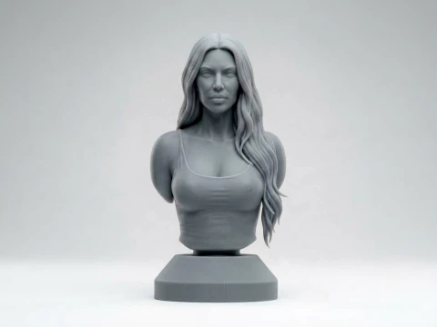 Kim Kardashian 3D-Printable Bust 3D Print Model