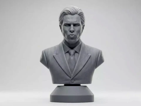 Christian Bale 3D-Printable Bust 3D print model Model do druku 3D