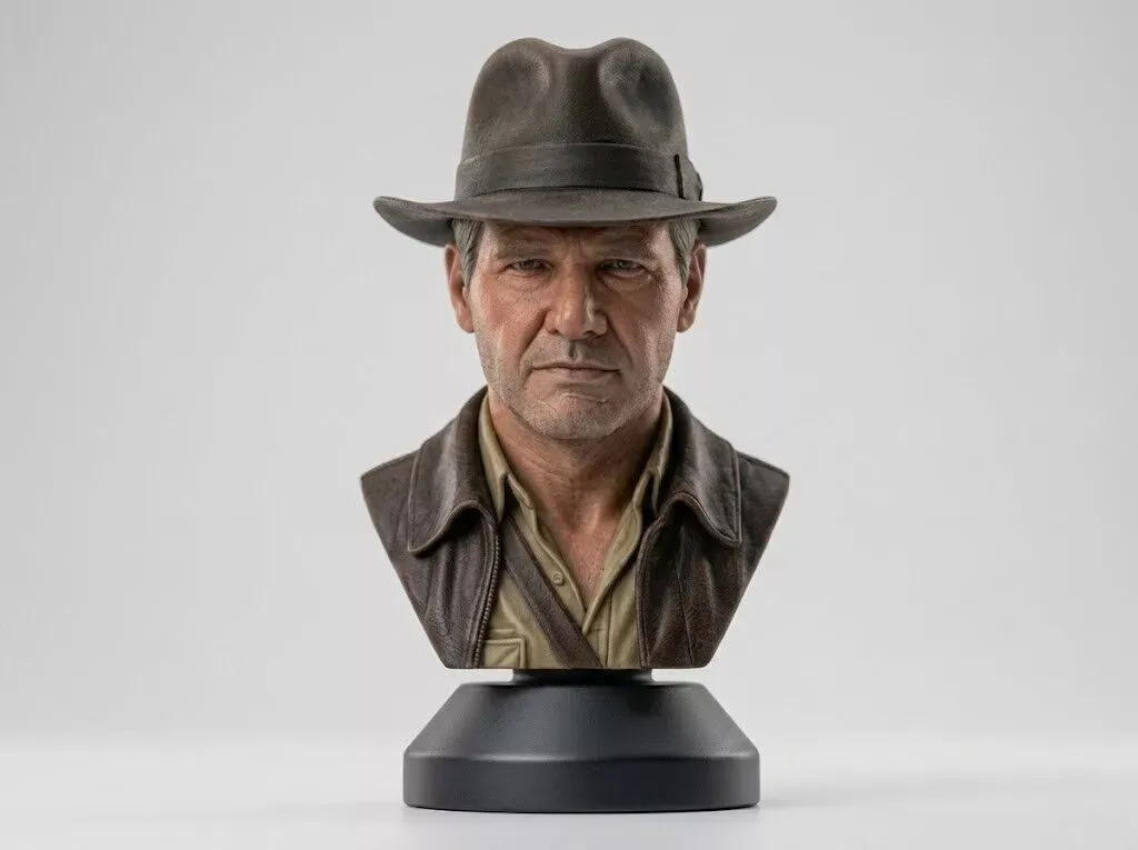 Indiana Jones 3D-Printable Bust 3D Print Model .c4d .max .obj .3ds .fbx .stl .blend