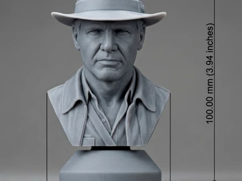Indiana Jones 3D-Printable Bust 3D Print Model