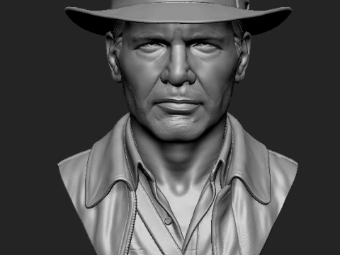 Indiana Jones 3D-Printable Bust 3D Print Model