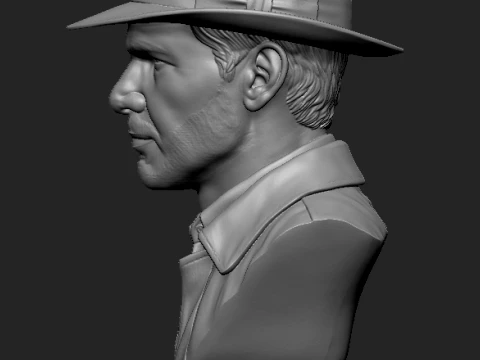 Indiana Jones 3D-Printable Bust 3D Print Model