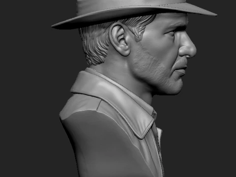 Indiana Jones 3D-Printable Bust 3D Print Model