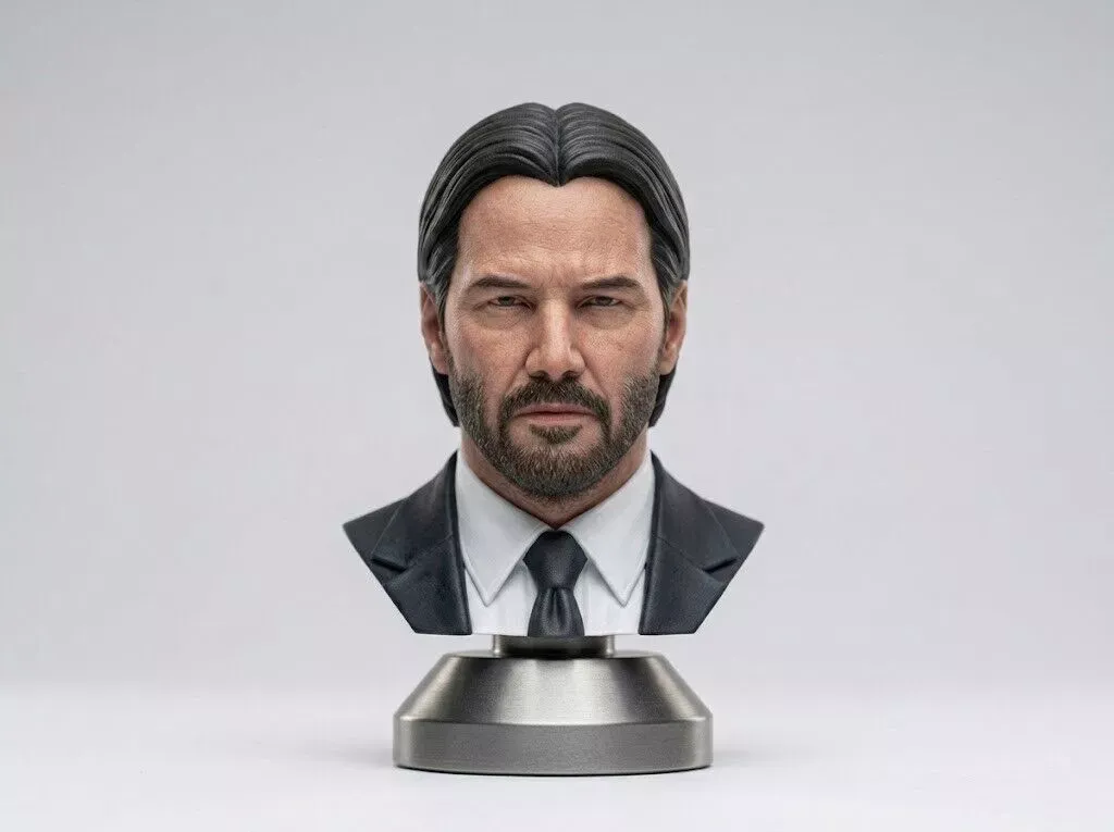 John Wick 3D-Printable Bust 3D Print Model .c4d .max .obj .3ds .fbx .stl .blend