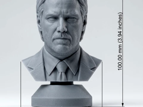 John Wick 3D-Printable Bust 3D Print Model