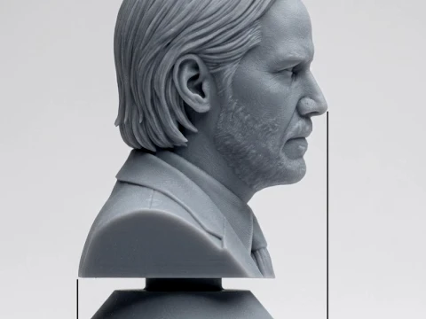 John Wick 3D-Printable Bust 3D Print Model