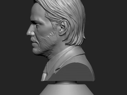 John Wick 3D-Printable Bust 3D Print Model