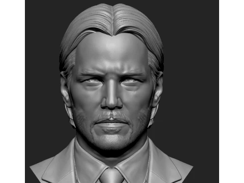 John Wick 3D-Printable Bust 3D Print Model