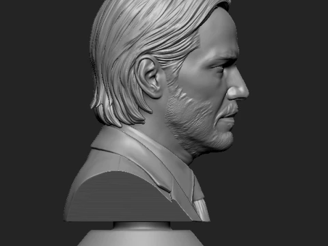 John Wick 3D-Printable Bust 3D Print Model