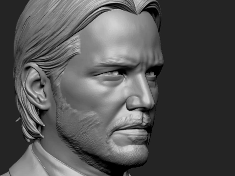 John Wick 3D-Printable Bust 3D Print Model