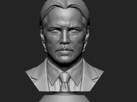 John Wick 3D-Printable Bust 3D Print Model