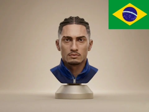 Raphinha football player 3D print model Modelo de impresión 3D