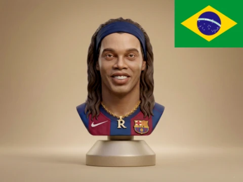 Ronaldinho football player 3D print model 3D Print Model