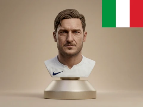 Francesco Totti football player 3D print model Modello di stampa 3D