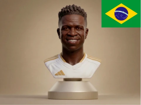 Vinicius Junior football player 3D print model 3D Baskı Modeli