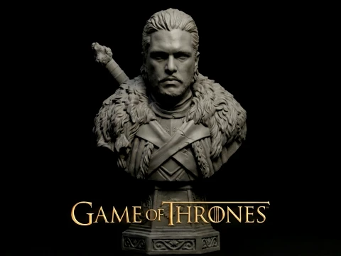 Bust Jon Snow Game of Thrones 3D print model 3D printmodel