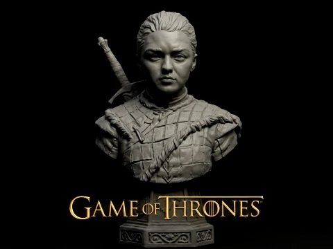 Bust Arya Stark Game of Thrones 3D print model 3D printmodel