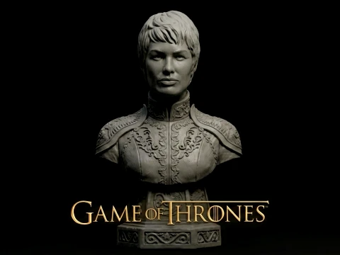 Bust Cersei Lannister Game of Thrones 3D print model 3D Baskı Modeli