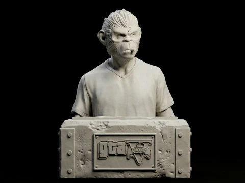 Monkey Mask GTA V 3D print model 3D Print Model