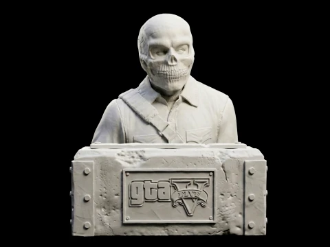 Skull Mask GTA V 3D print model 3D Print Model