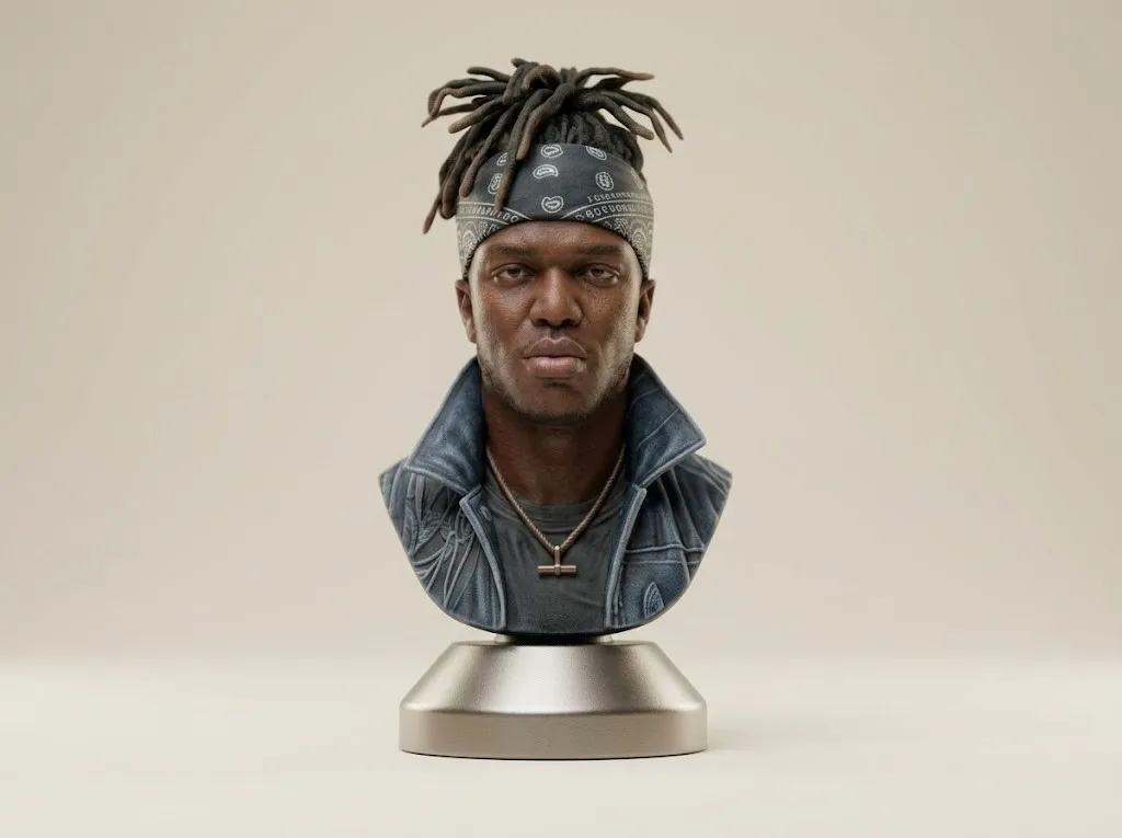 KSI 3D-Printable Bust 3D Print Model .c4d .max .obj .3ds .fbx .stl .blend 