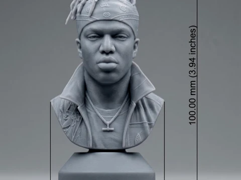 KSI 3D-Printable Bust 3D Print Model