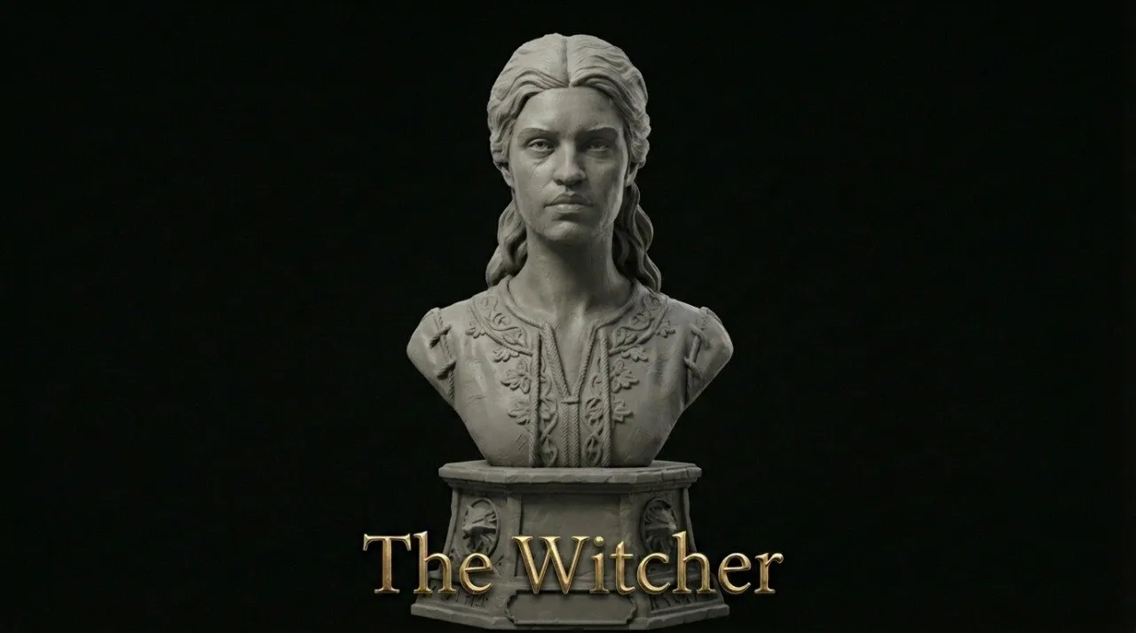 Bust Yennefer of Vengerberg The Witcher 3D print model 3D Print Model .c4d .max .obj .3ds .fbx .stl .blend