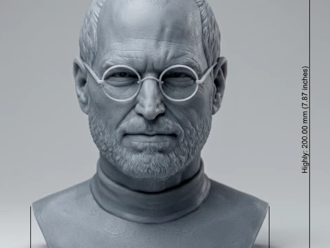 Steve Jobs 3D Printable Bust 3D Print Model