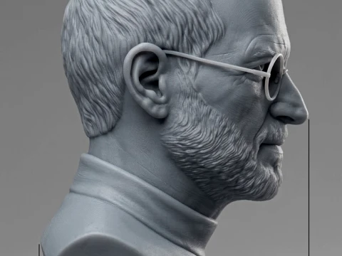 Steve Jobs 3D Printable Bust 3D Print Model