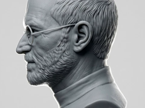 Steve Jobs 3D Printable Bust 3D Print Model