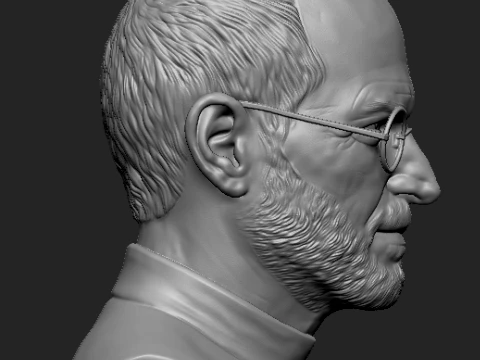 Steve Jobs 3D Printable Bust 3D Print Model