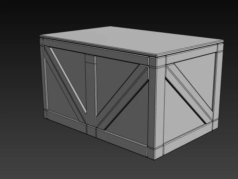 Wooden Box 3D Model