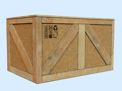 Wooden Box 3D Model