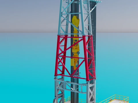 Derrick toren-booreiland 3D Model