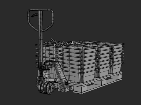 Hand Pallet Truck 3D Model