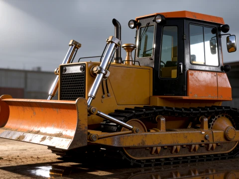 Bulldozer - Industrial Crawler Dozer 3D Modell