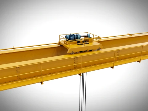 EOT Overhead Bridge Crane - Industrial Warehouse Crane 3D 모델