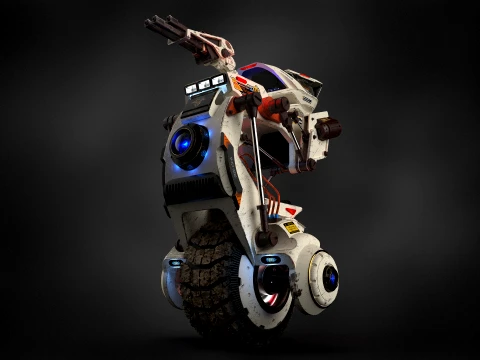 Robot X01 - Maille de base industrielle à haute teneur en poly Modèle 3D