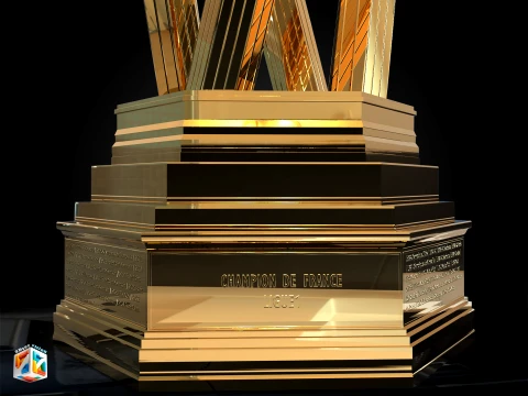 France Ligue 1 McDonalds cup award Cinematic-Printable 3D Model