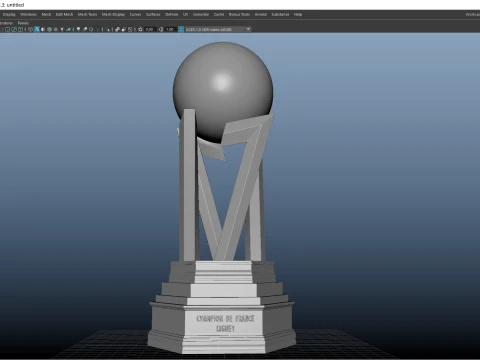 France Ligue 1 McDonalds cup award Cinematic-Printable 3D Model