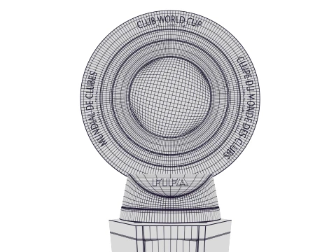 FIFA Club World Cup 2025 Trophy award N base -Animated-printable 3D Model