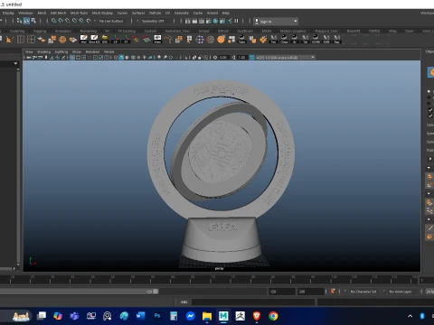 FIFA Club World Cup 2025 Trophy award N base -Animated-printable 3D Model