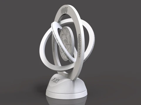 FIFA Club World Cup 2025 Trophy award N base -Animated-printable 3D Model